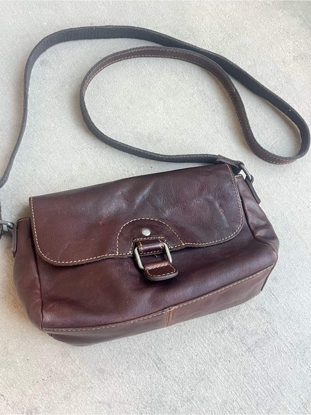 Jack Georges brown leather crossbody